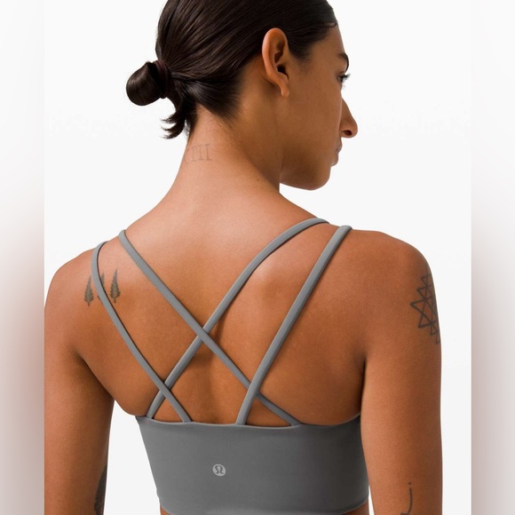 Lululemon Like a Cloud Bra Long Line B/C Cup size 4 Asphalt Grey ASGY - Picture 5 of 6